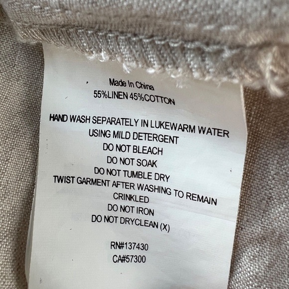 Boo Radley Australia Skirt Size 12 Beige Midi Smocked Linen Cotton Countrycore - Picture 5 of 5